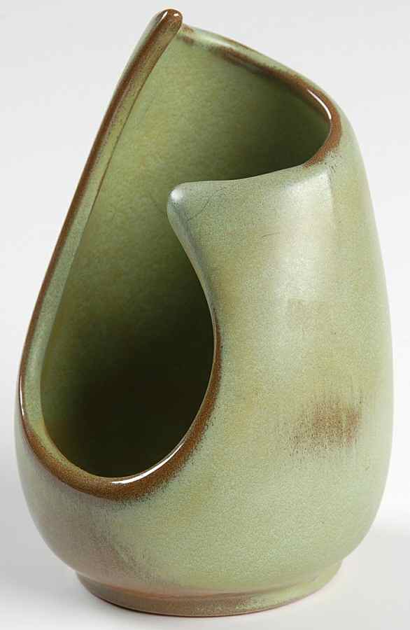 Plainsman Green Candle Vase by Frankoma-1