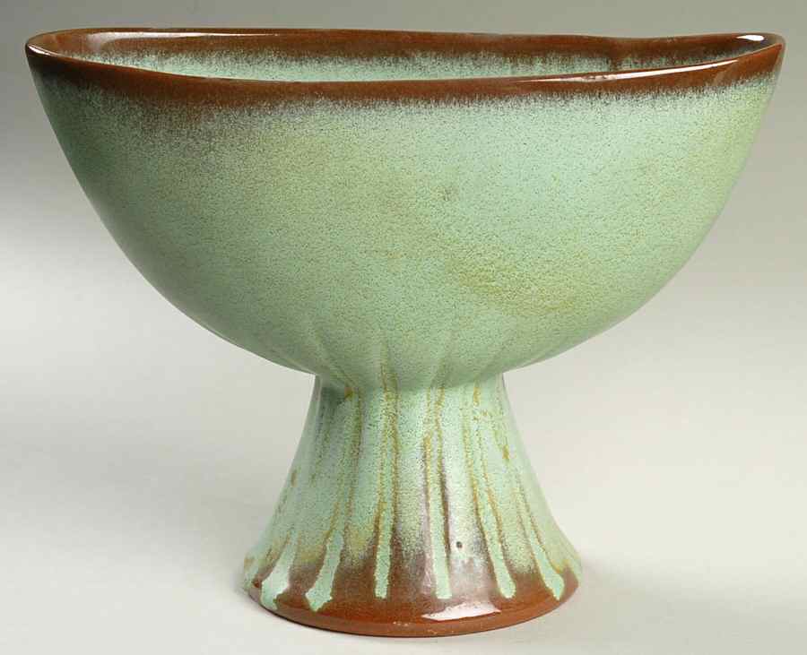 Plainsman Green 6" Vase by Frankoma-1