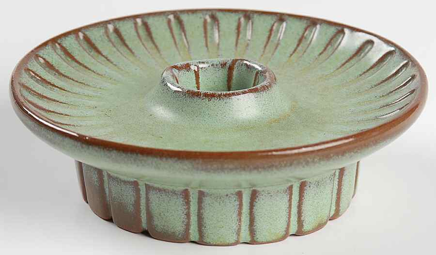Plainsman Green 1" Small Candlestick by Frankoma-1