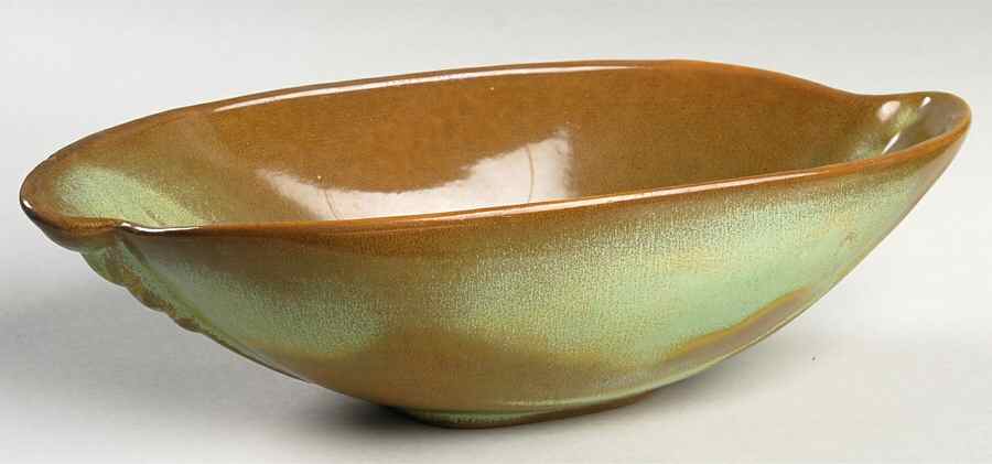 Plainsman Green 11" Oval Vegetable Bowl by Frankoma-1