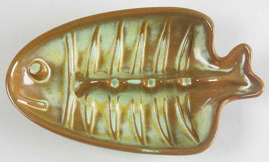 Plainsman Green 7" Ashtray by Frankoma-1
