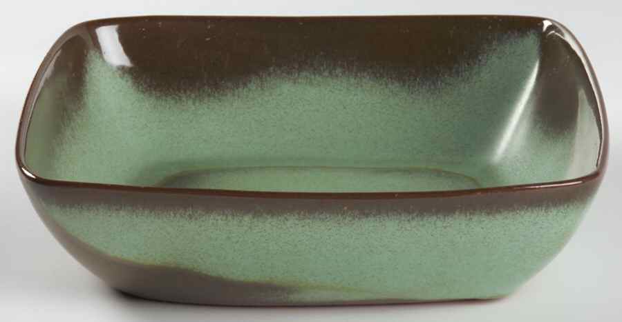 Plainsman Green Square Salad Serving Bowl by Frankoma-1