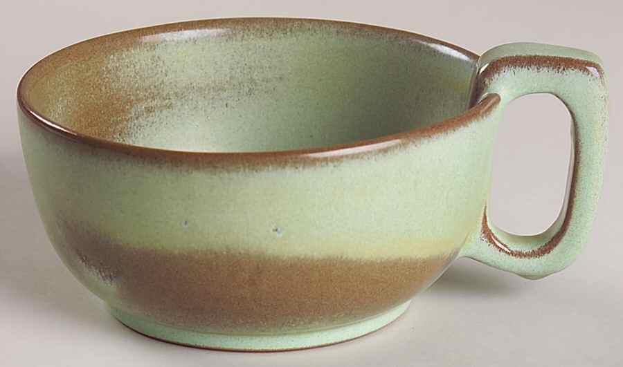Plainsman Green Soup Mug by Frankoma-1