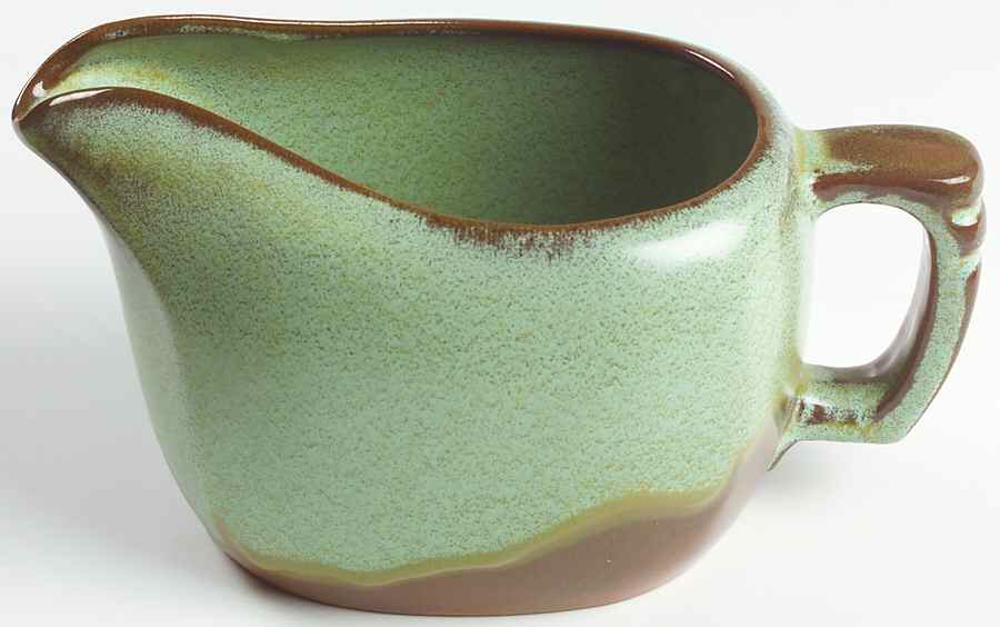 Plainsman Green Gravy Boat by Frankoma-1