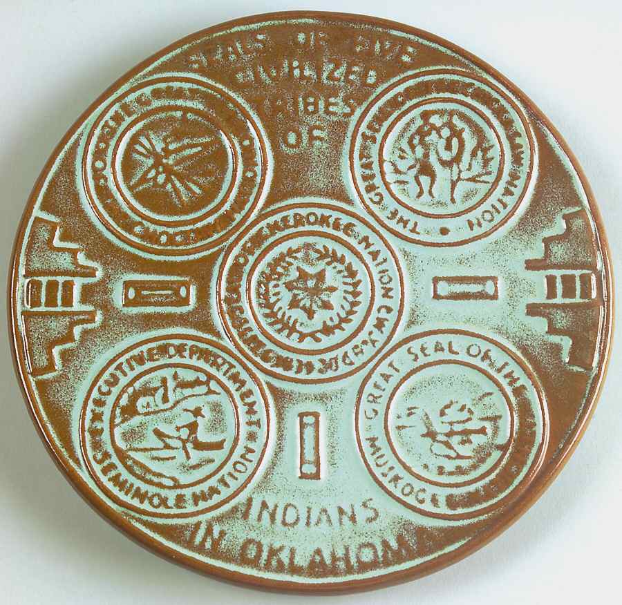 Plainsman Green Trivet by Frankoma-1