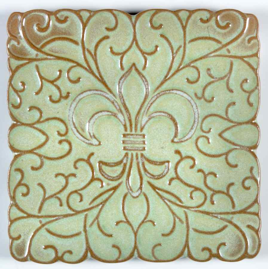 Plainsman Green Trivet by Frankoma-1