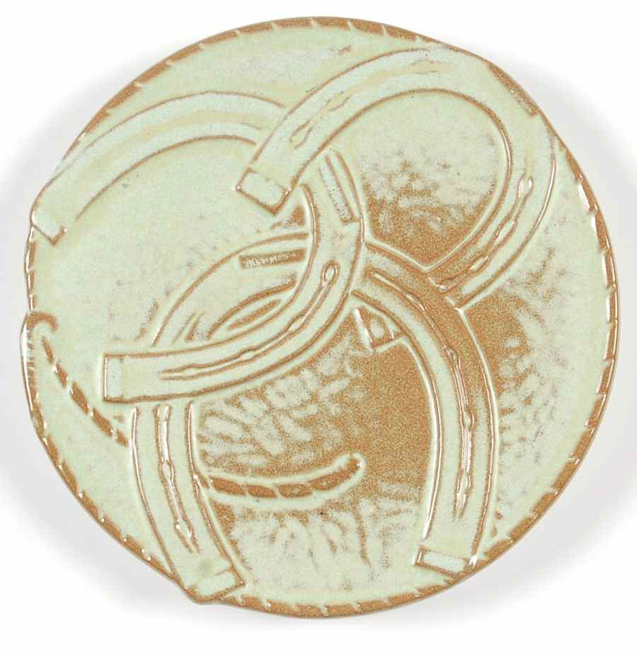 Plainsman Green Trivet by Frankoma-1