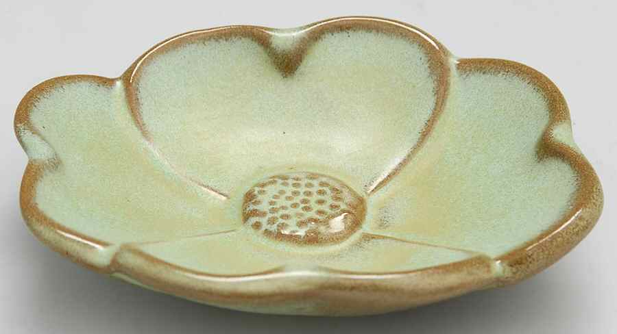 Plainsman Green 4" Ashtray by Frankoma-1