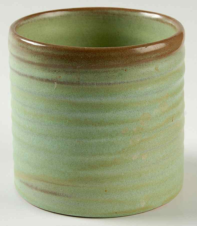 Plainsman Green Cylinder Vase by Frankoma-1