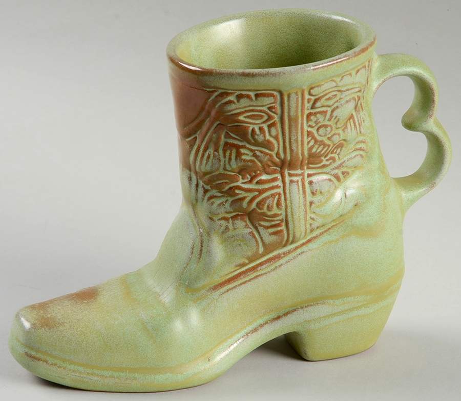 Plainsman Green Figural Mug by Frankoma-1
