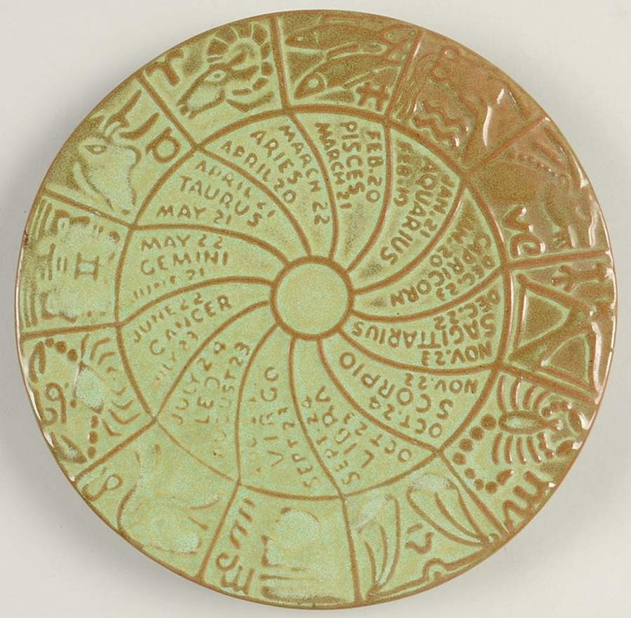 Plainsman Green Trivet by Frankoma-1