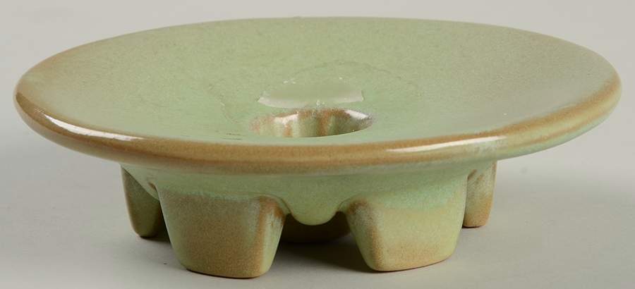 Plainsman Green 1" Small Candlestick by Frankoma-1