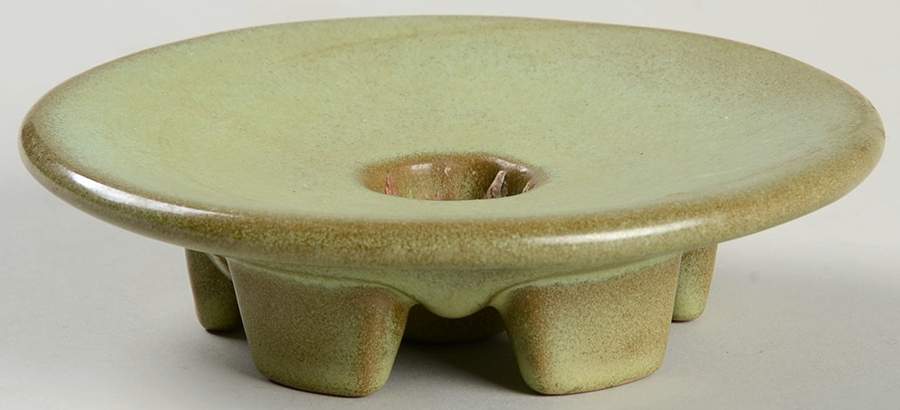 Plainsman Green 1" Small Candlestick by Frankoma-1