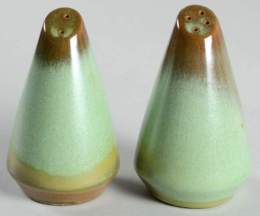 Plainsman Green Salt & Pepper Set by Frankoma-1