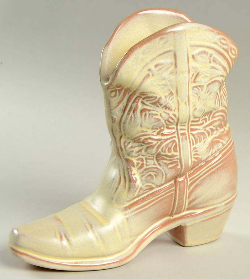 Plainsman Gold Boot Vase by Frankoma-1