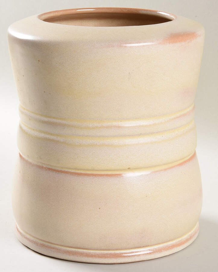 Plainsman Gold Sugar Canister No Lid by Frankoma-1