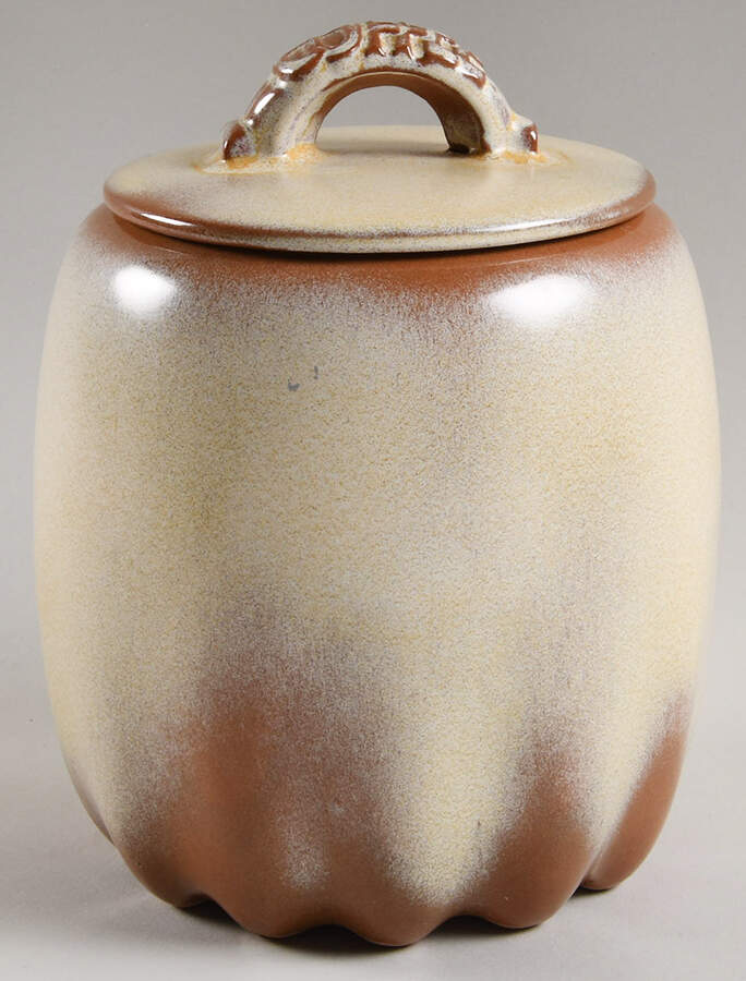 Plainsman Gold Coffee Canister & Lid by Frankoma-1