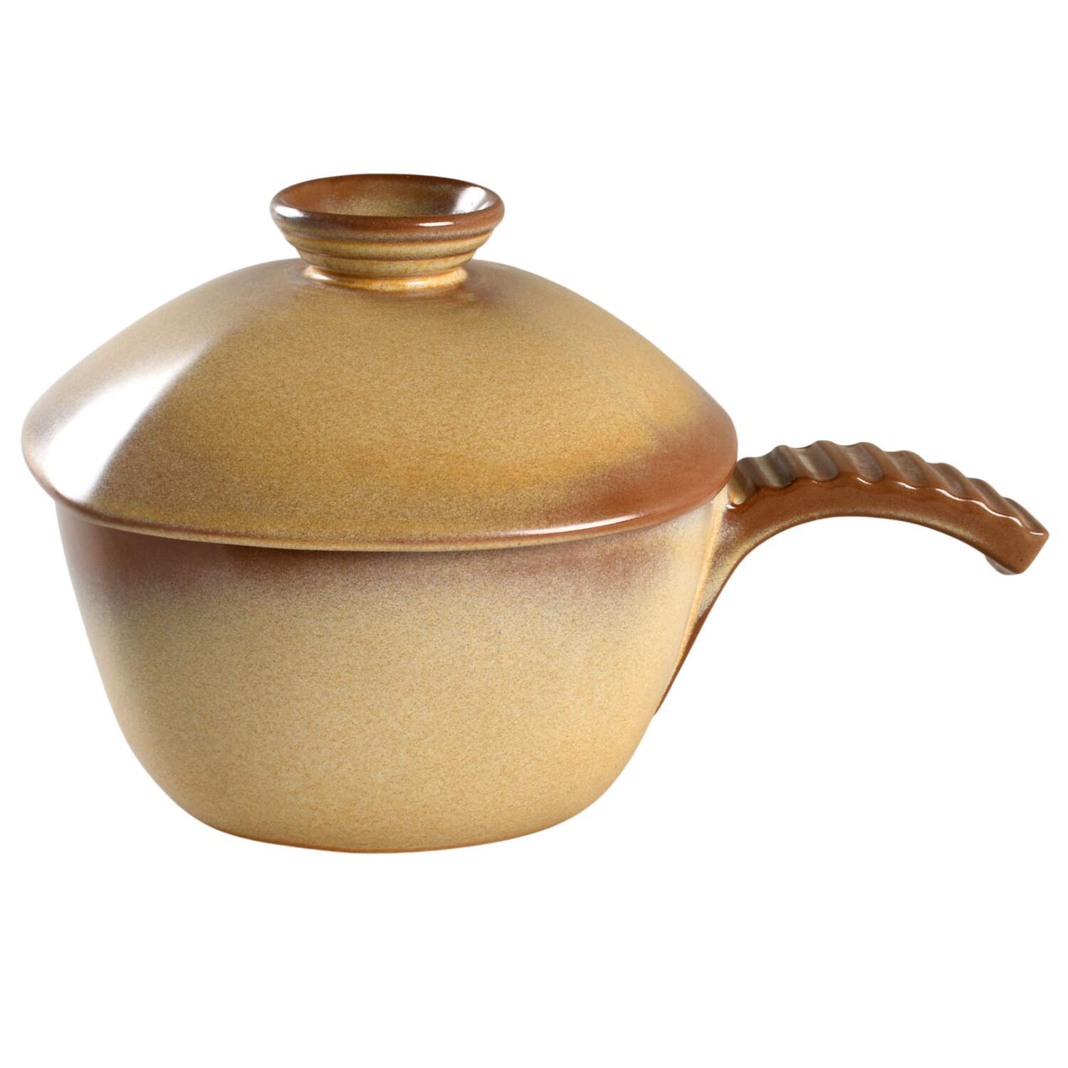 Plainsman Gold Fondue Pot & Lid by Frankoma-1