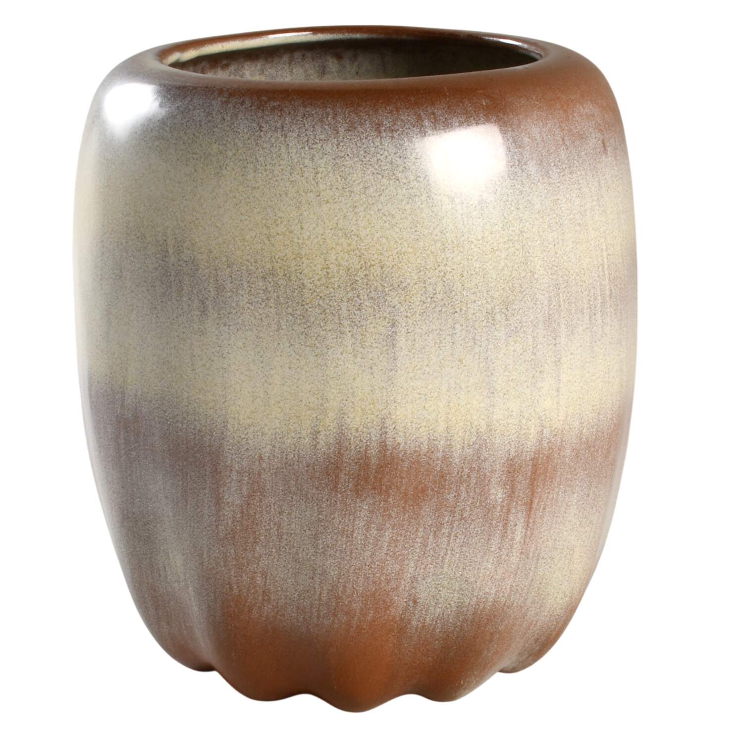 Plainsman Gold Sugar Canister No Lid by Frankoma-1