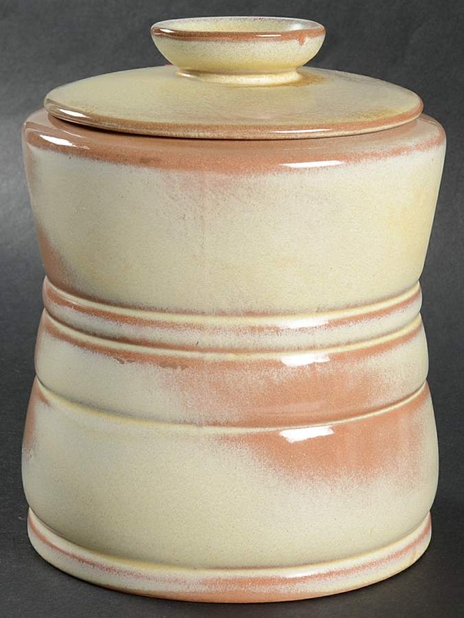 Plainsman Gold Tea Canister & Lid by Frankoma-1