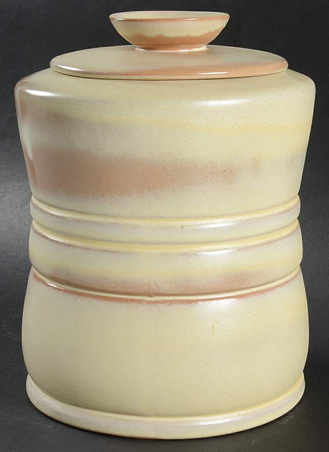 Plainsman Gold Sugar Canister & Lid by Frankoma-1