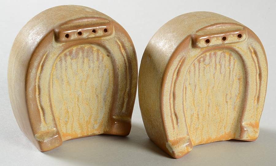 Plainsman Gold Salt & Pepper Set by Frankoma-1