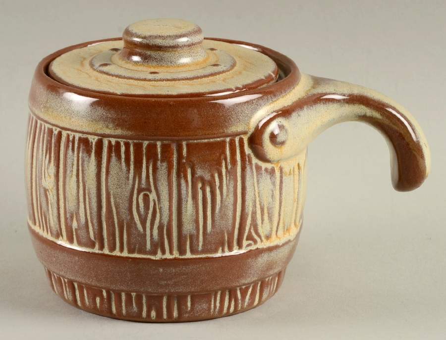 Plainsman Gold Individual Casserole & Lid by Frankoma-1