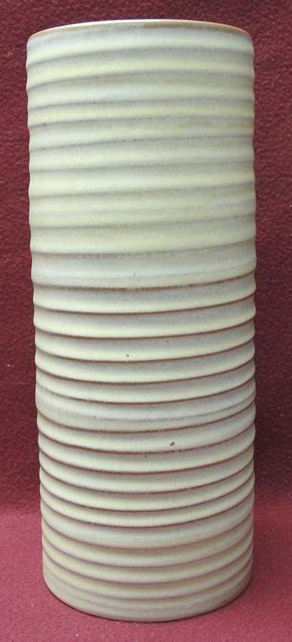 Plainsman Gold 10" Cylinder Vase by Frankoma-1