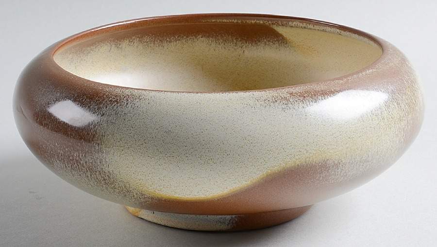 Plainsman Gold Cupped Bowl by Frankoma-1