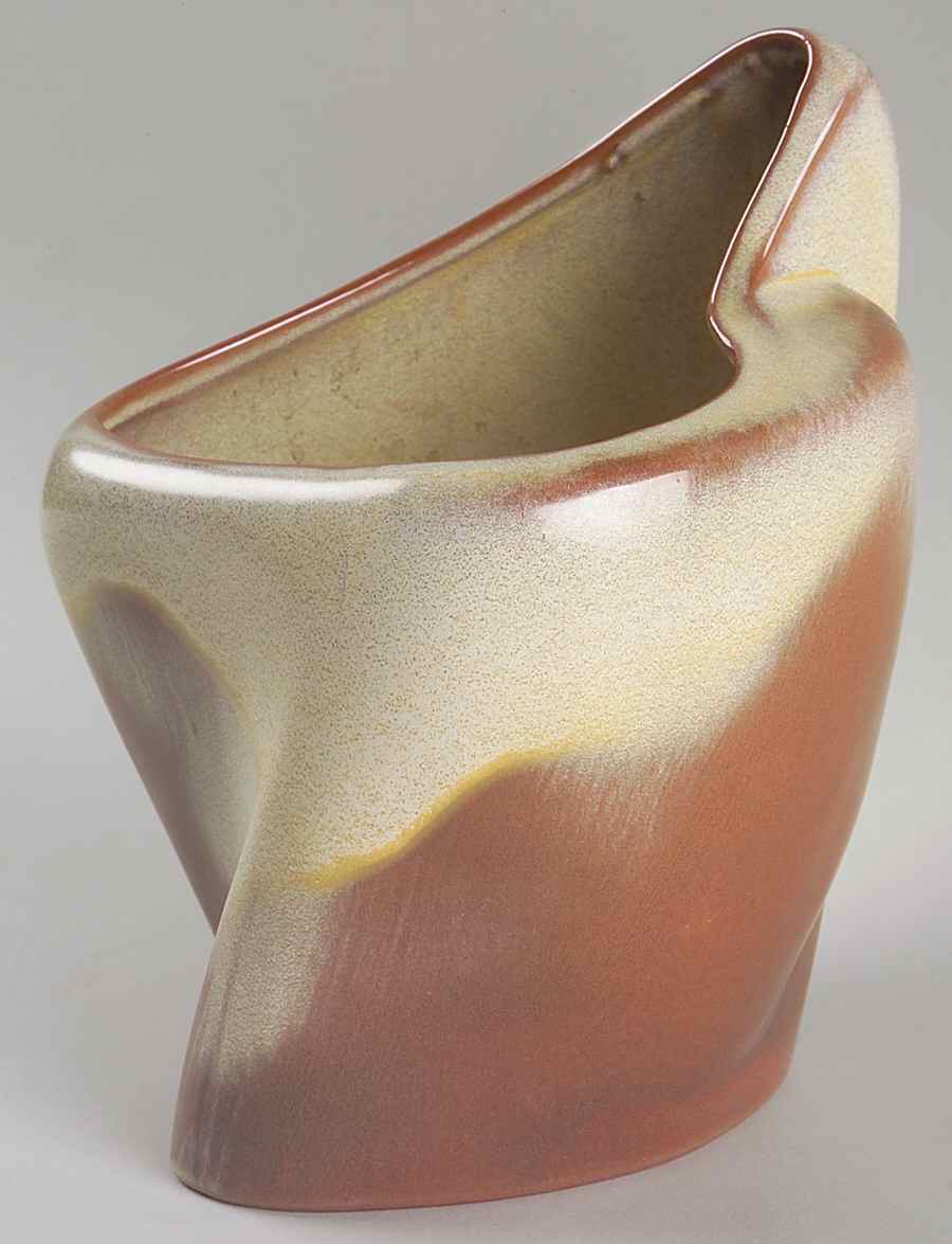 Plainsman Gold 7" Freeform Vase by Frankoma-1