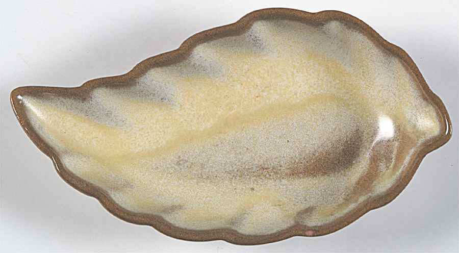 Plainsman Gold Small Leaf Dish by Frankoma-1