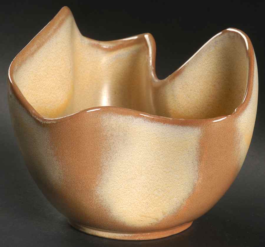 Plainsman Gold 5" Drapery Vase by Frankoma-1
