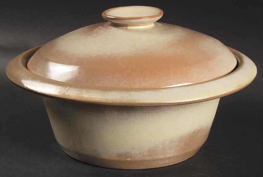 Plainsman Gold 1 Qt Round Covered Casserole by Frankoma-1
