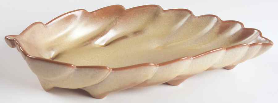 Plainsman Gold 12" Leaf Dish by Frankoma-1