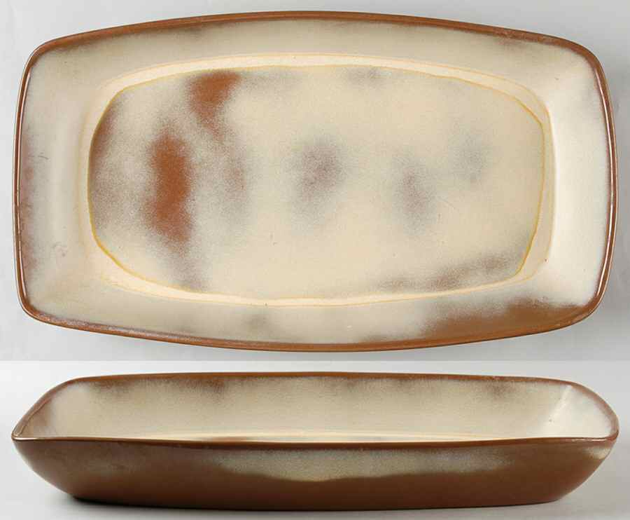 Plainsman Gold 17" Oval Serving Platter by Frankoma-1