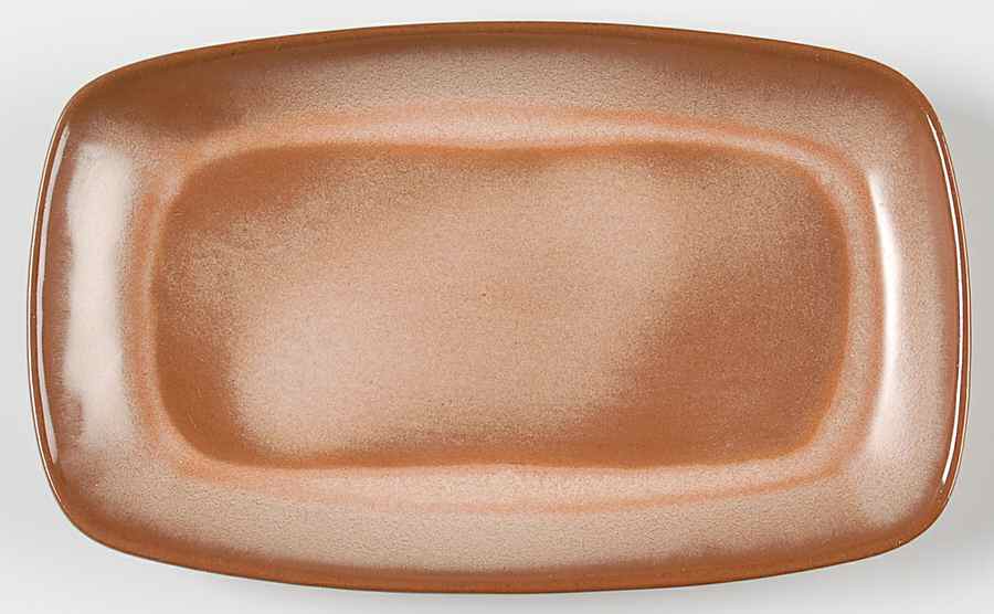 Plainsman Peach Mountain Glaze 9" Oval Serving Platter by Frankoma-1