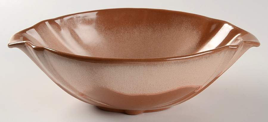 Plainsman Peach Mountain Glaze 9" Oval Vegetable Bowl by Frankoma-1