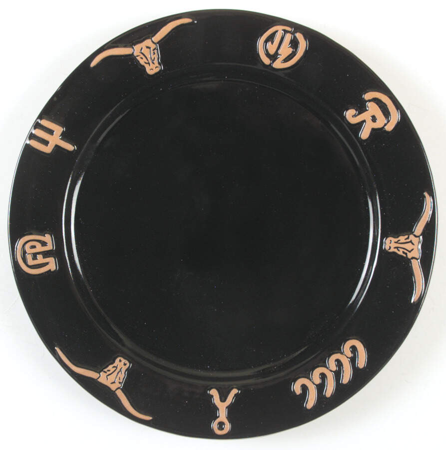 Ranch Black Dinner Plate by Frankoma-1