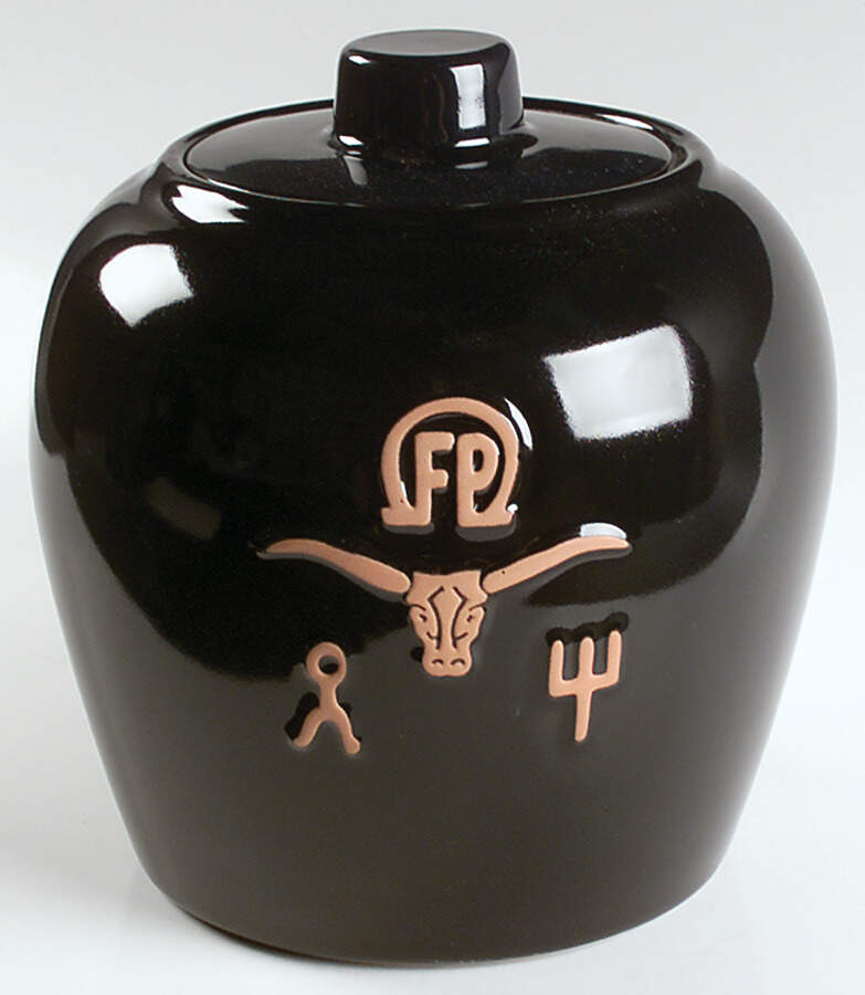 Ranch Black Large Canister & Lid by Frankoma-1