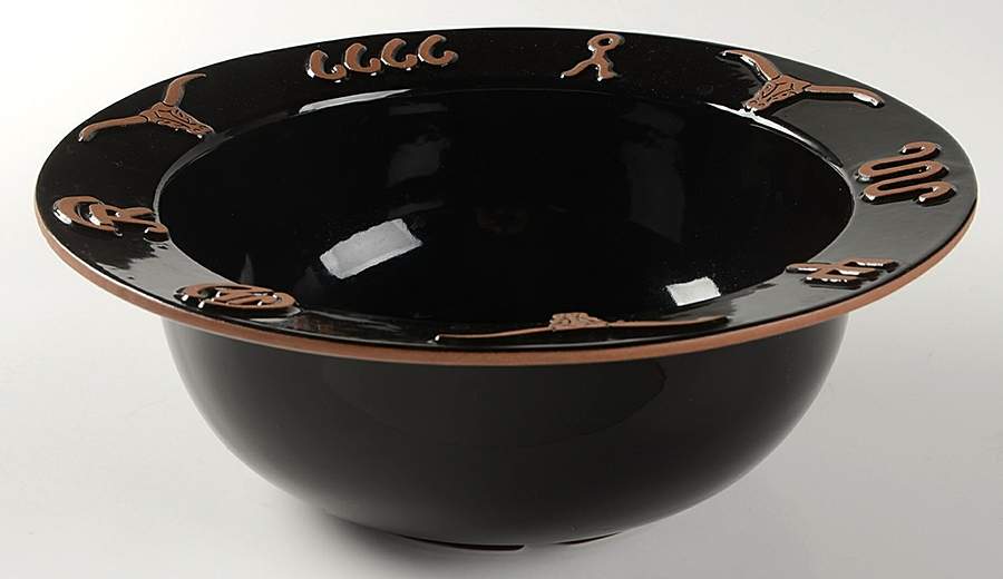 Ranch Black 10" Round Vegetable Bowl by Frankoma-1