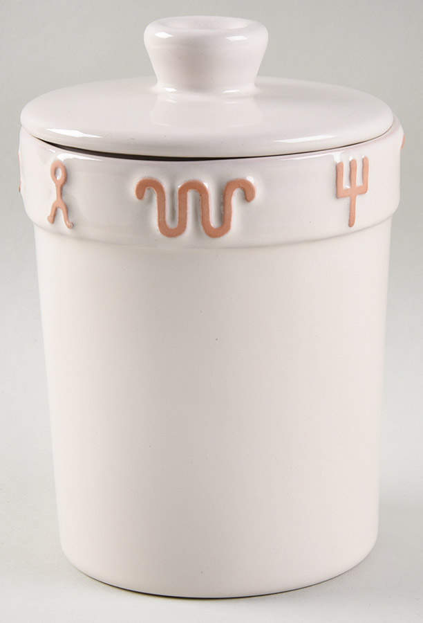 Ranch Bone Small Canister & Lid by Frankoma-1