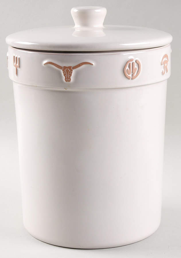 Ranch Bone Extra Large Canister & Lid by Frankoma-1