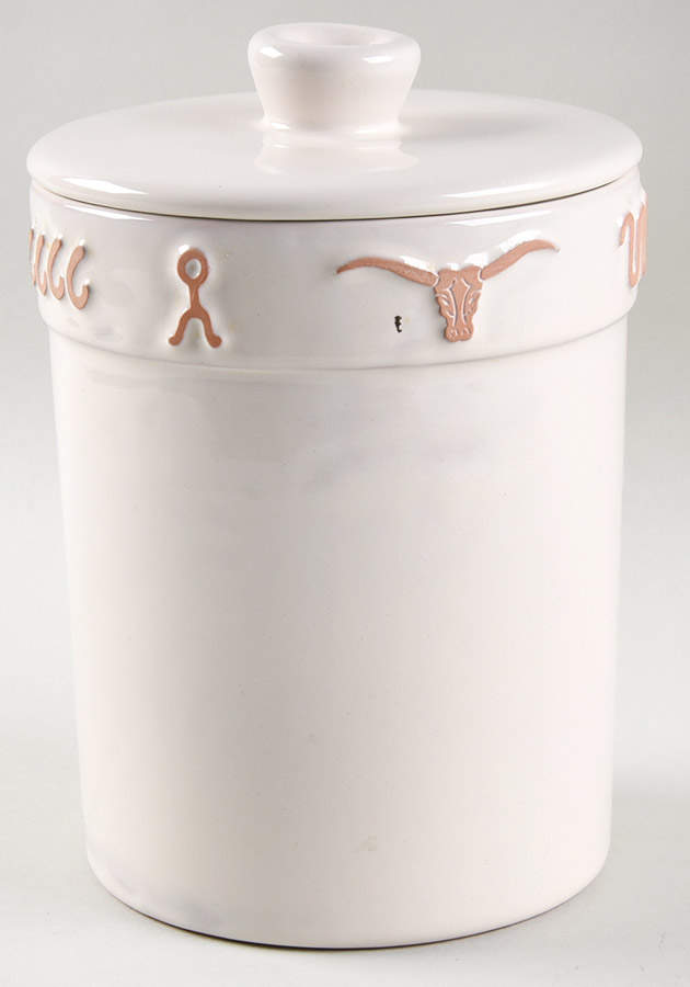 Ranch Bone Medium Canister & Lid by Frankoma-1