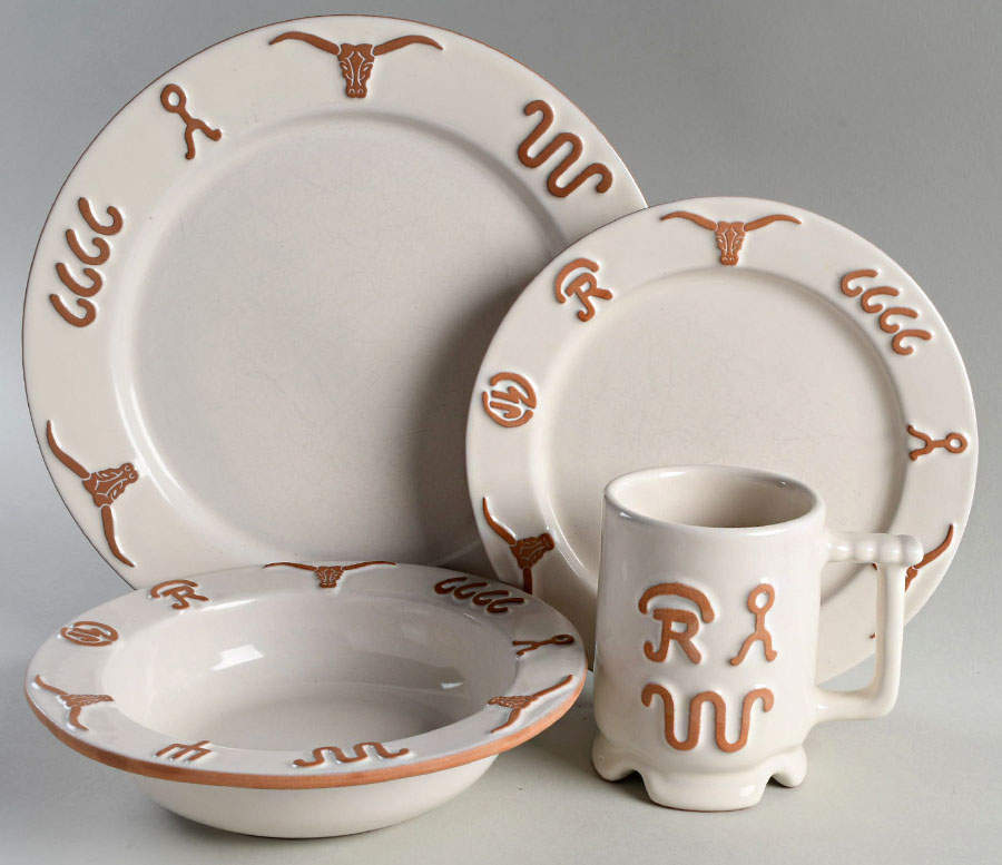 Ranch Bone 4 Piece Place Setting by Frankoma-1