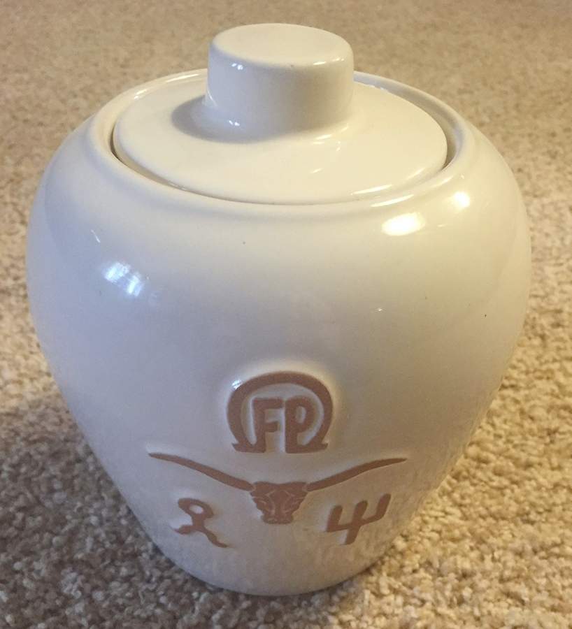 Ranch Bone Medium Canister & Lid by Frankoma-1