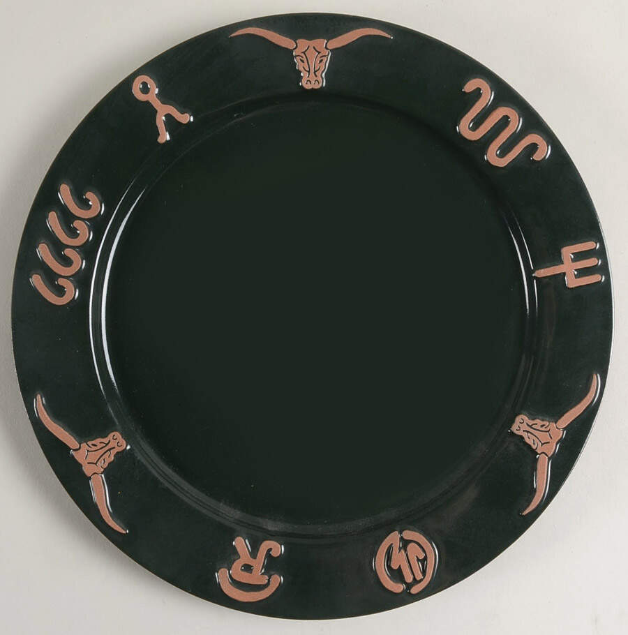 Ranch Forest Green Dinner Plate by Frankoma-1