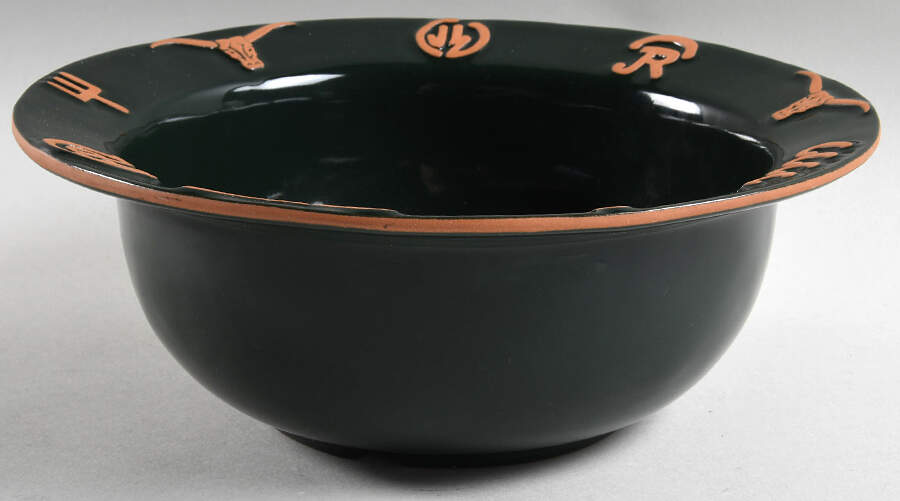 Ranch Forest Green 10" Round Vegetable Bowl by Frankoma-1