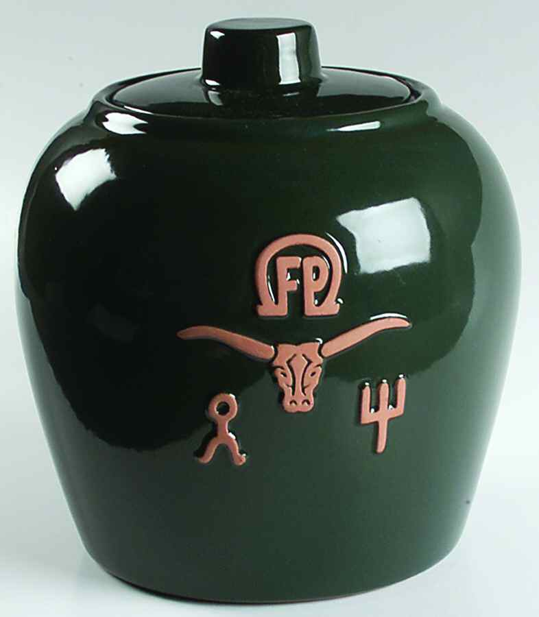 Ranch Forest Green Large Canister & Lid by Frankoma-1