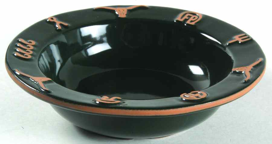 Ranch Forest Green Rim Soup Bowl by Frankoma-1