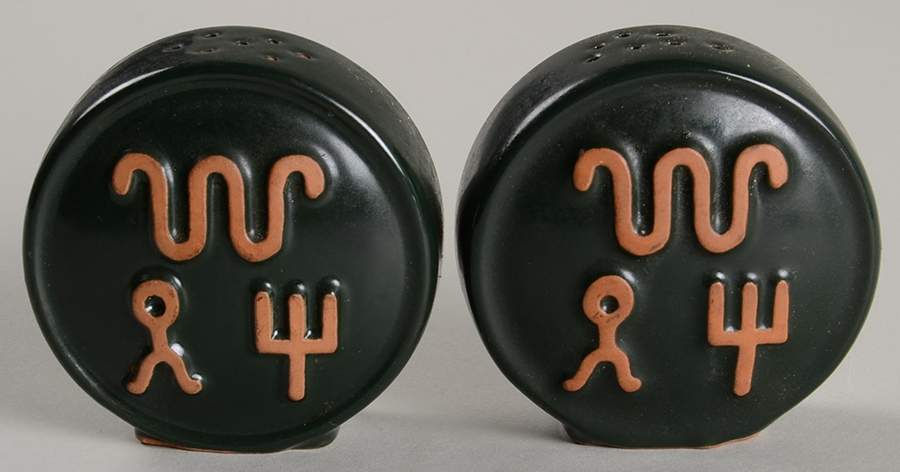 Ranch Forest Green Salt & Pepper Set by Frankoma-1